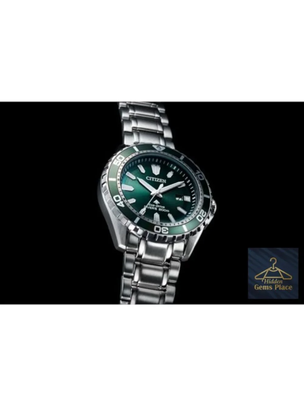 Men's Eco-Drive Stainless Steel Dive Watch, 200M, ISO Compliant, Luminous
